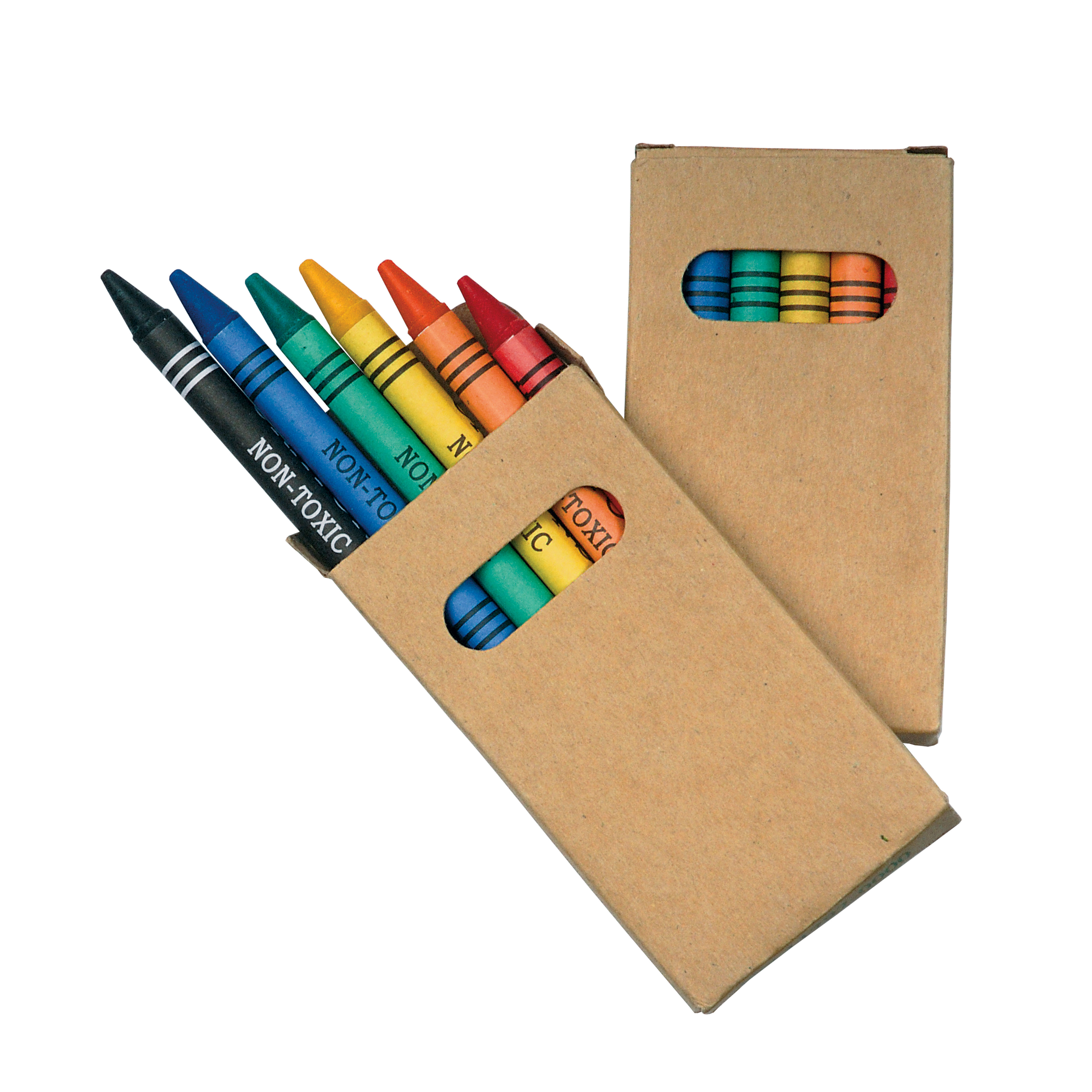 Set Di Pastelli Colorati Personalizzabili In Scatola Di Cartone - 6 Cilindri