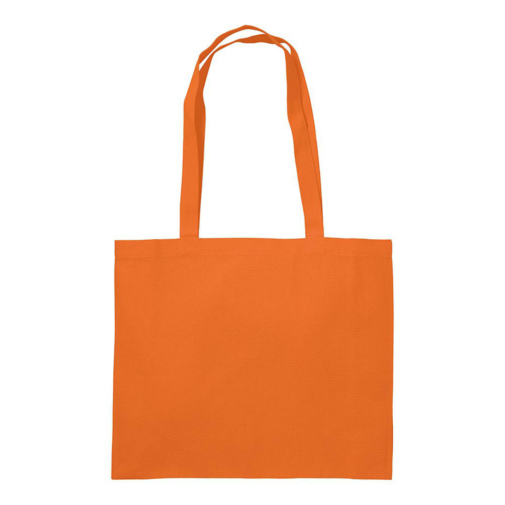 25 Borse In Cotone Con Manici Lunghi, 38x42 Cm, 105 G/m², Publick, Ideali Per Shopping E Personalizzazione