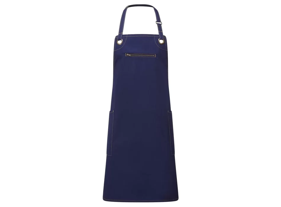 'Barley' Contrast Stitch Sustainable Bib Apron FullGadgets.com
