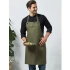 'Barley' Contrast Stitch Sustainable Bib Apron FullGadgets.com