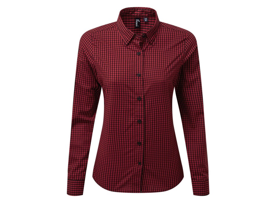 ‘Maxton’ Check - Women's Long Sleeve Shirt FullGadgets.com