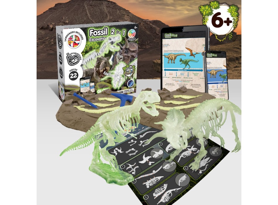 2 in 1 Fossil Excavation Kit I. Gioco educativo per bambini FullGadgets.com