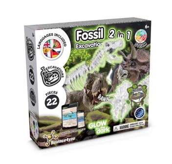 2 in 1 Fossil Excavation Kit I. Gioco educativo per bambini FullGadgets.com