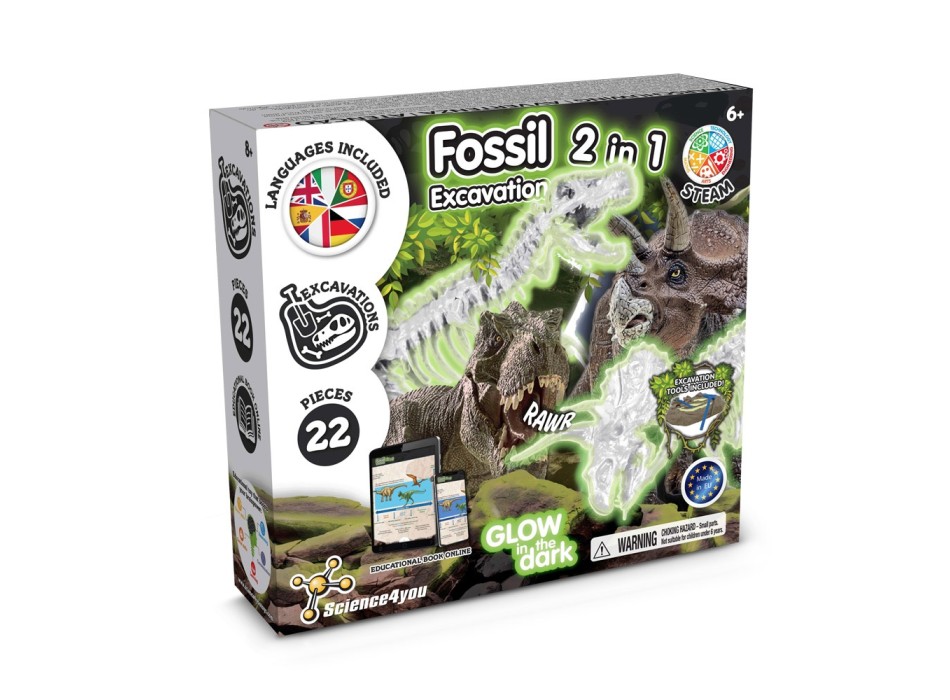 2 in 1 Fossil Excavation Kit I. Gioco educativo per bambini FullGadgets.com