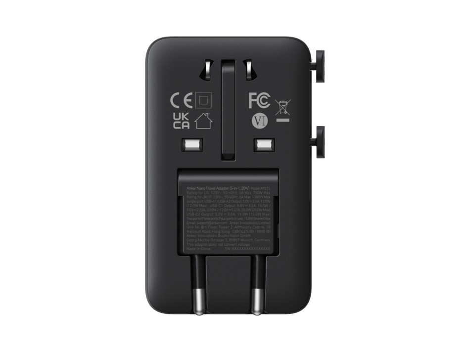 Adattatore da viaggio Anker Nano 5-in-1, 20W FullGadgets.com