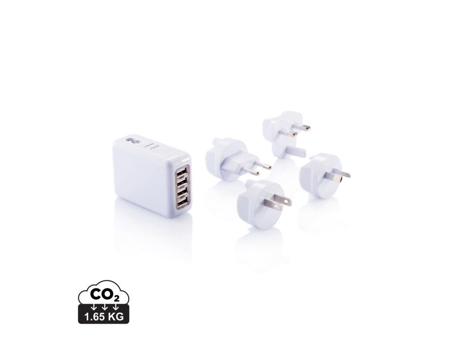Adattatore da viaggio con quattro porte USB FullGadgets.com