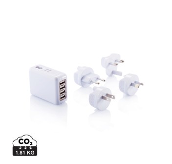 Adattatore da viaggio con quattro porte USB FullGadgets.com