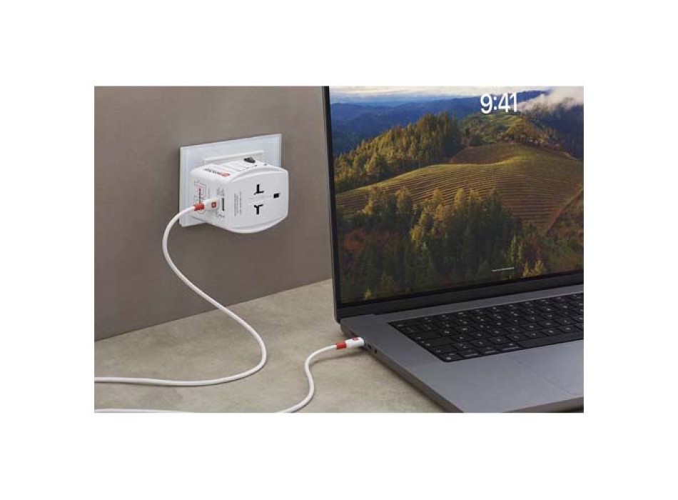 Adattatore universale SKROSS® MUV AC65PD con cavo USB-C  FullGadgets.com