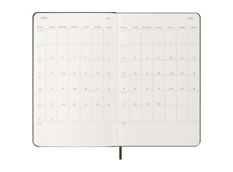 Agenda giornaliera 12 mesi con copertina rigida Moleskine FullGadgets.com