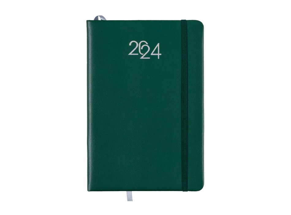 Agenda giornaliera 2024 con copertina in PU con elastico - Scatola su richiesta Art. 23799 FullGadgets.com