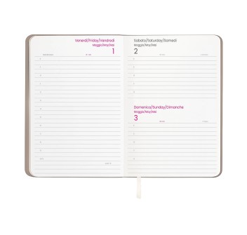 Agenda giornaliera 2026 con copertina flessibile in PU termovirante FullGadgets.com