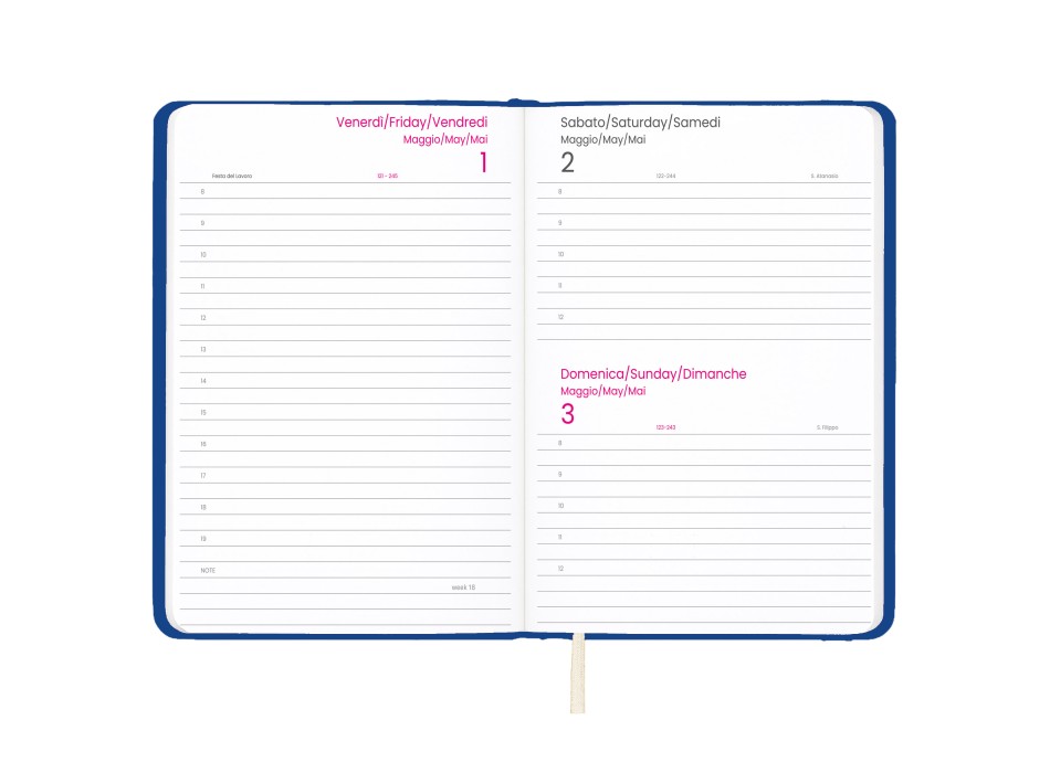 Agenda giornaliera 2026 con copertina rigida in PU FullGadgets.com