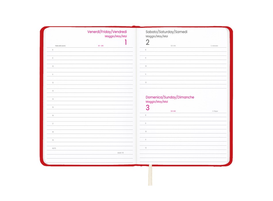 Agenda giornaliera 2026 con copertina rigida in PU FullGadgets.com