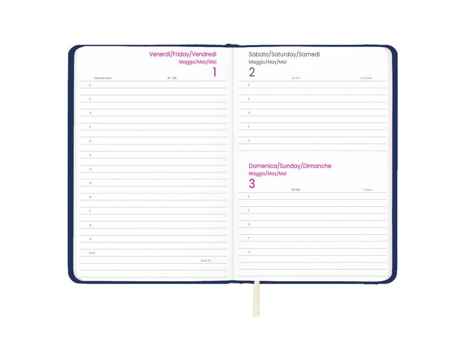 Agenda giornaliera 2026 con copertina rigida in PU FullGadgets.com