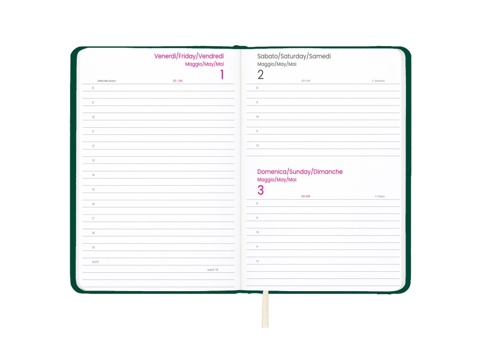 Agenda giornaliera 2026 con copertina rigida in PU FullGadgets.com