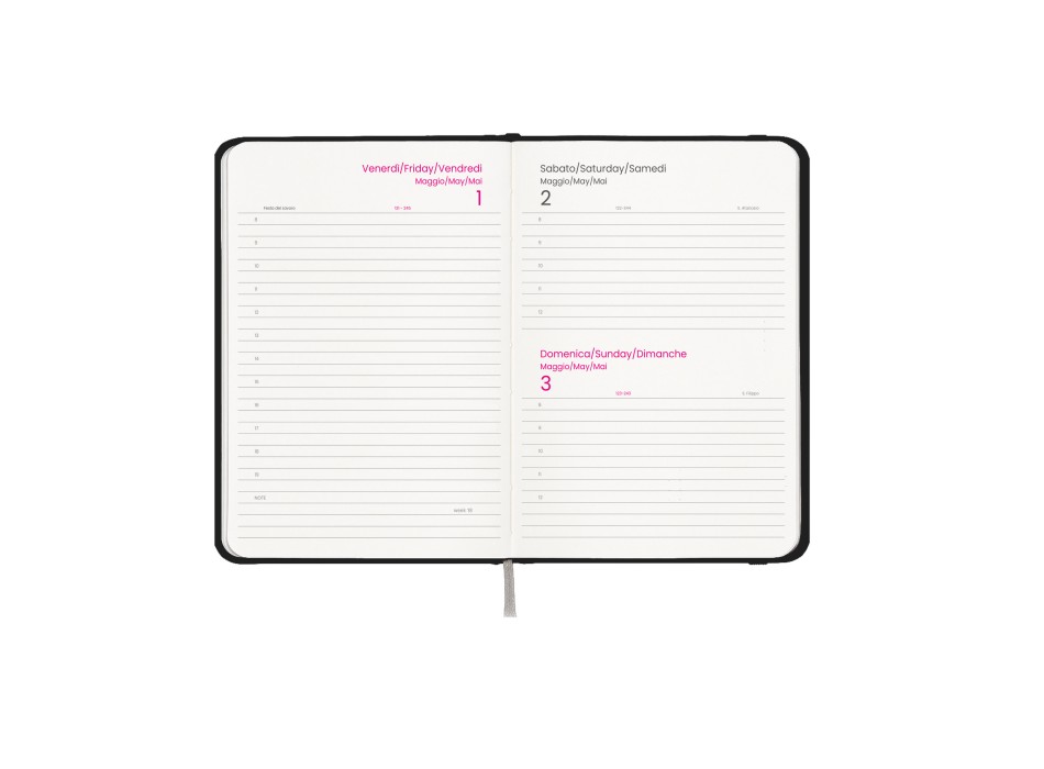 Agenda giornaliera 2026, copertina rigida in cartoncino laminato FullGadgets.com