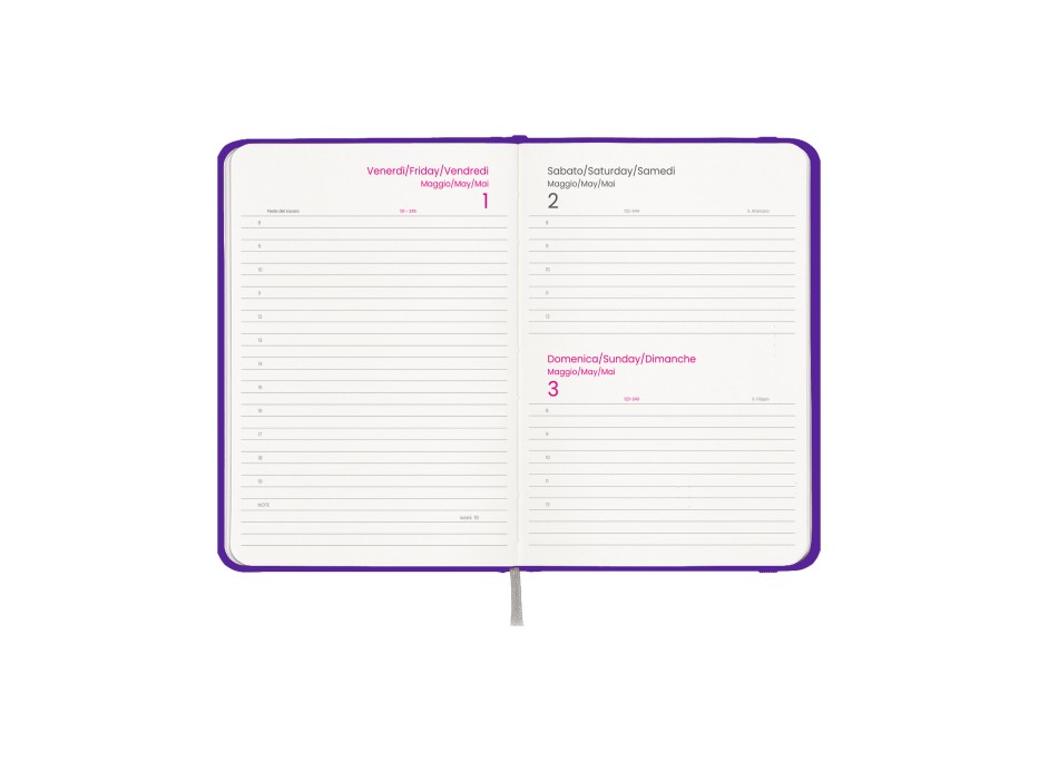 Agenda giornaliera 2026, copertina rigida in cartoncino laminato FullGadgets.com