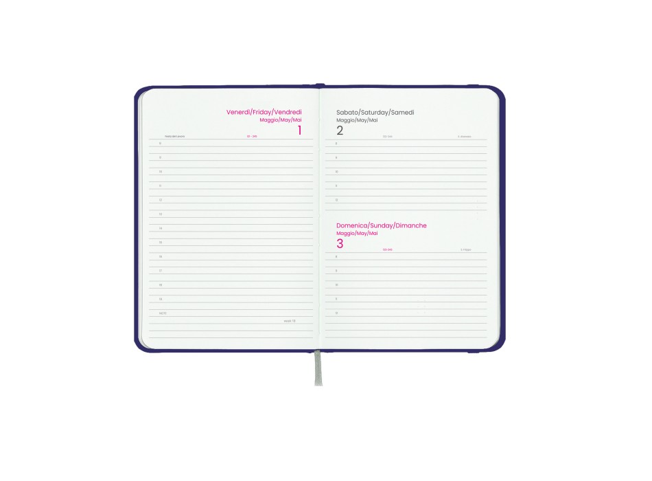 Agenda giornaliera 2026, copertina rigida in cartoncino laminato FullGadgets.com