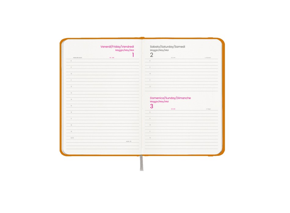 Agenda giornaliera 2026, copertina rigida in cartoncino laminato FullGadgets.com