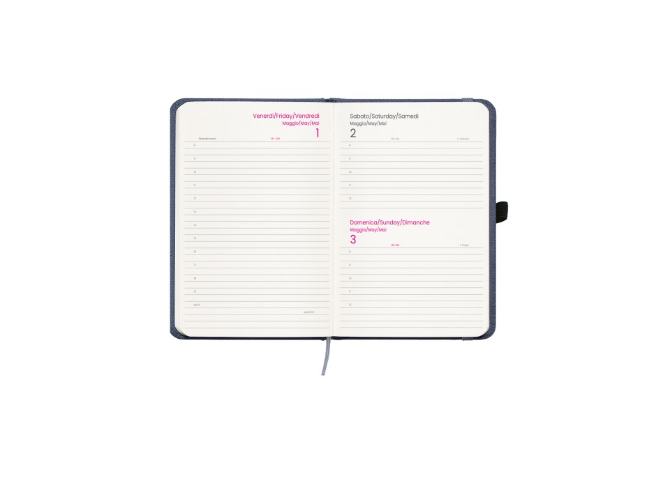 Agenda giornaliera 2026, copertina rigida in PET riciclato con effetto mélange FullGadgets.com