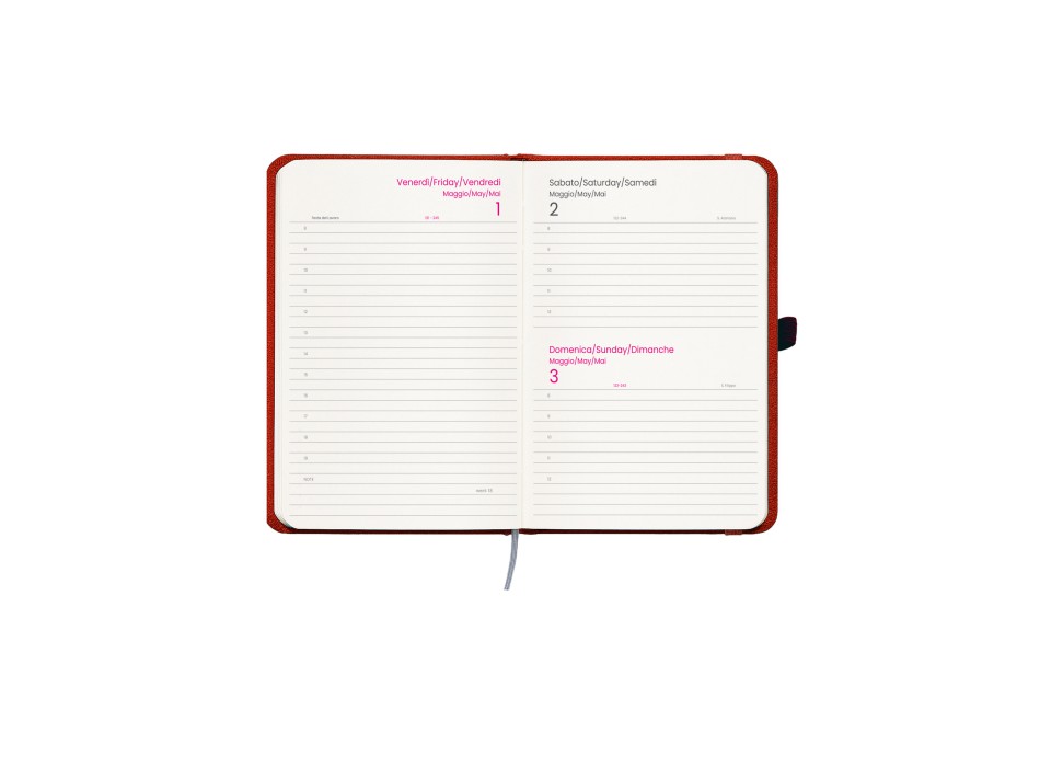 Agenda giornaliera 2026, copertina rigida in PET riciclato con effetto mélange FullGadgets.com