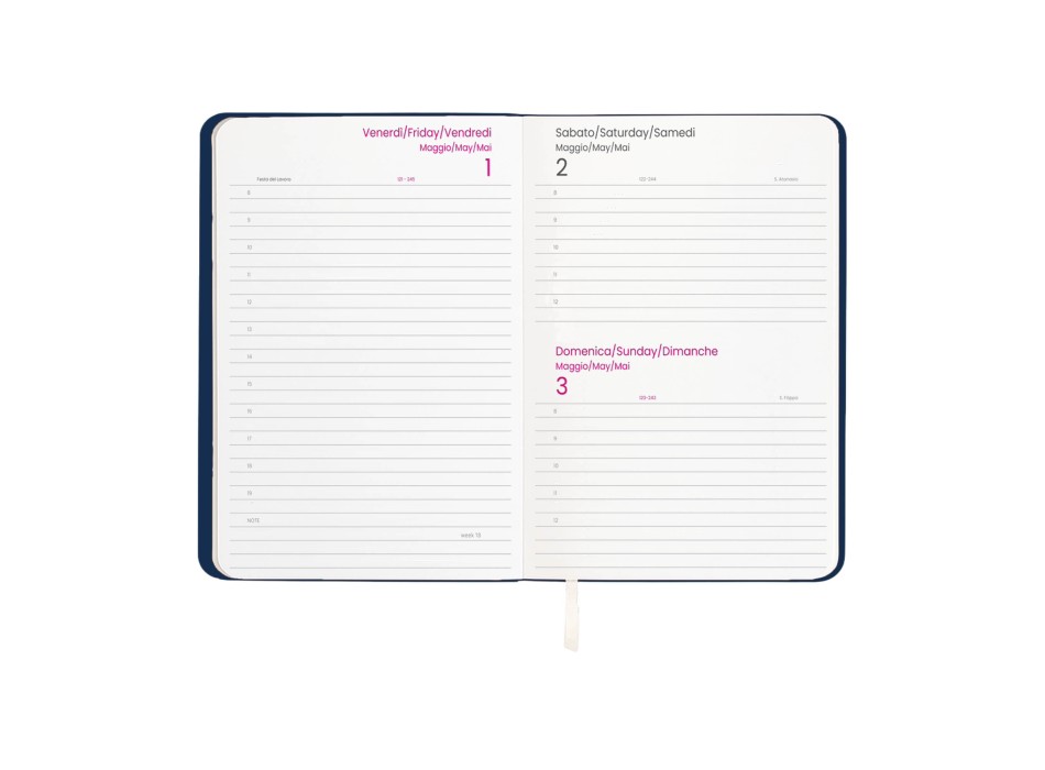 Agenda giornaliera 2027 con copertina flessibile in PU termovirante FullGadgets.com