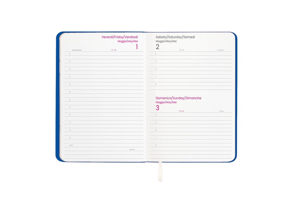 Agenda giornaliera 2027 con copertina flessibile in PU termovirante FullGadgets.com