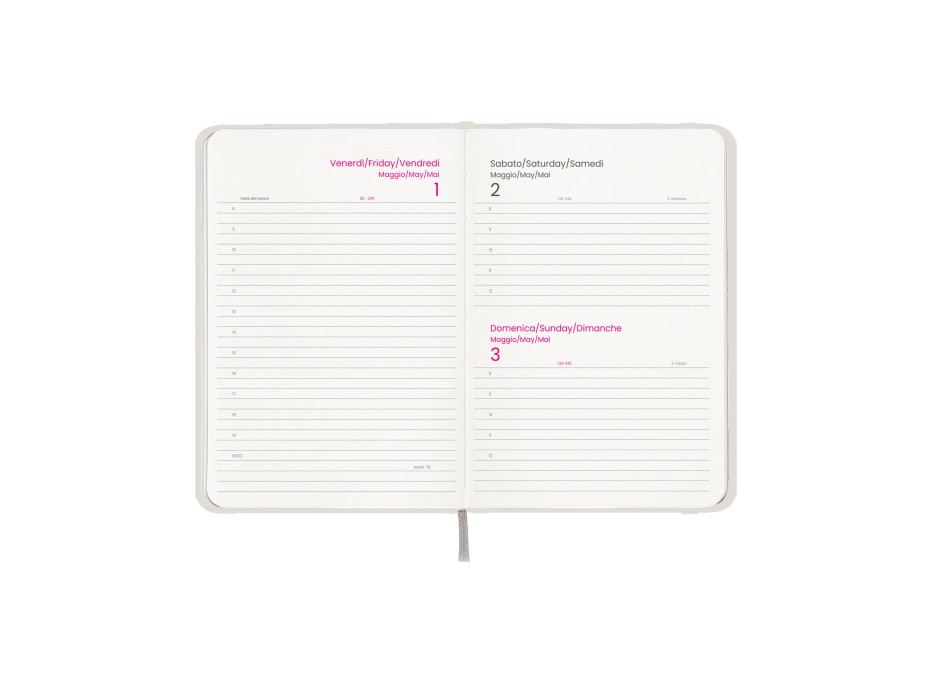 Agenda giornaliera 2027, copertina rigida in cartoncino laminato FullGadgets.com