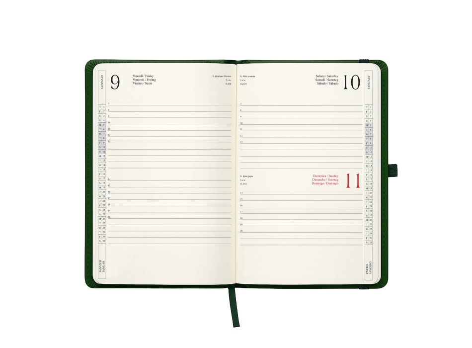 Agenda giornaliera 2027, copertina rigida in PU termovirante con impuntura perimetrale FullGadgets.com