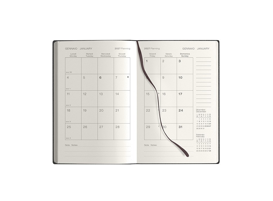 AGENDA GIORNALIERA - MODELLO PB544 (CLAMUS BLACK POCKET) FullGadgets.com