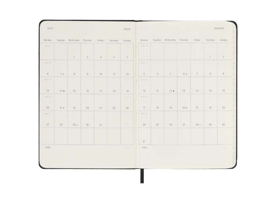 Agenda giornaliera tascabile 12 mesi con copertina rigida Moleskine FullGadgets.com