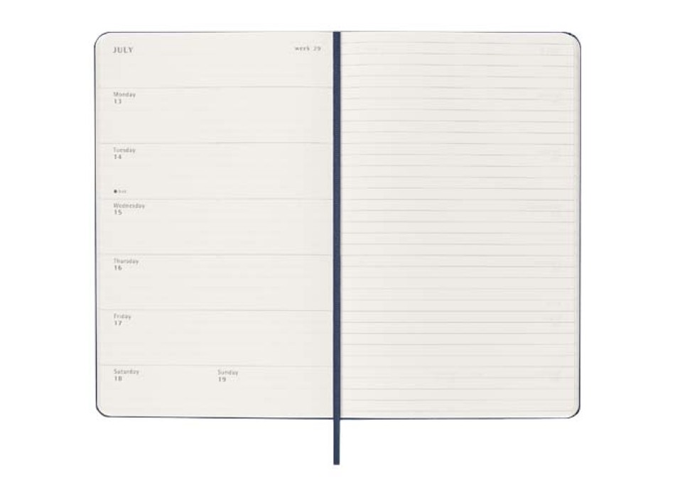 Agenda settimanale 12 mesi formato L con copertina rigida Moleskine FullGadgets.com