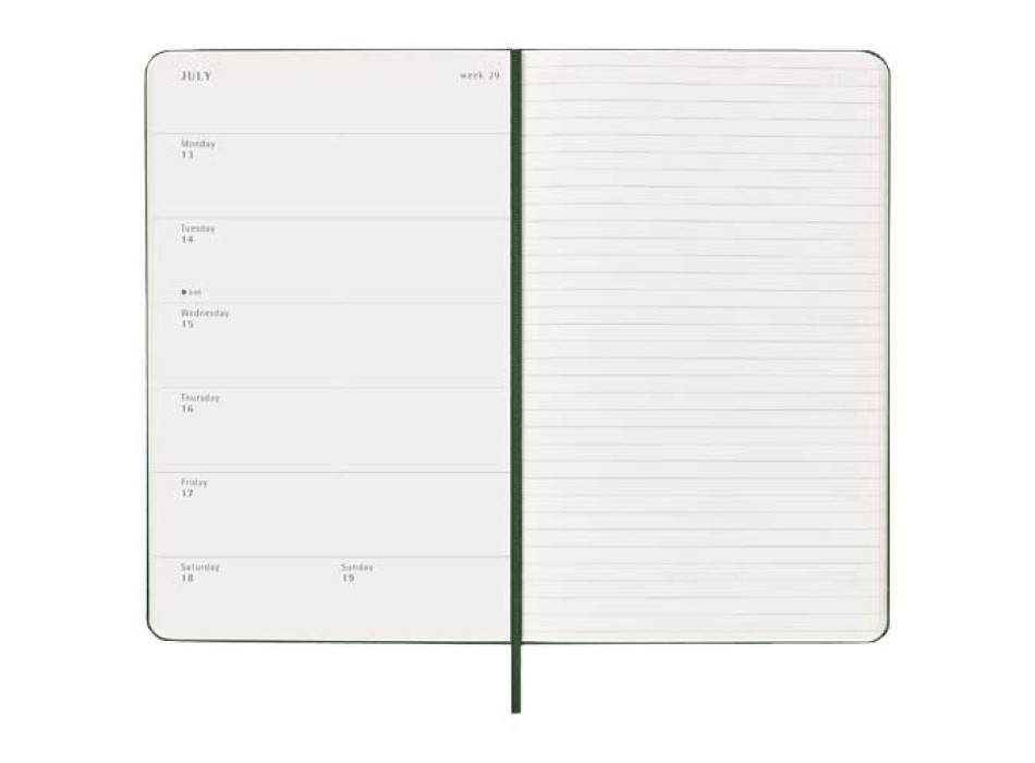 Agenda settimanale 12 mesi formato L con copertina rigida Moleskine FullGadgets.com