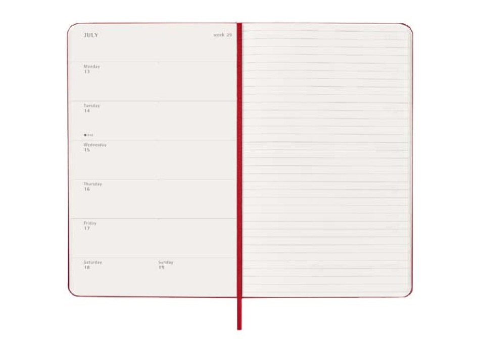 Agenda settimanale 12 mesi formato L con copertina rigida Moleskine FullGadgets.com