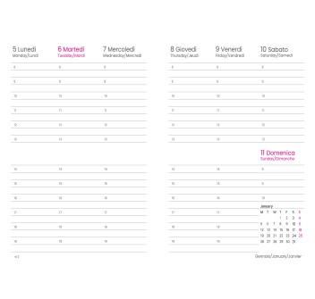 Agenda settimanale 2026, copertina rigida in PU termovirante con impuntura perimetrale FullGadgets.com