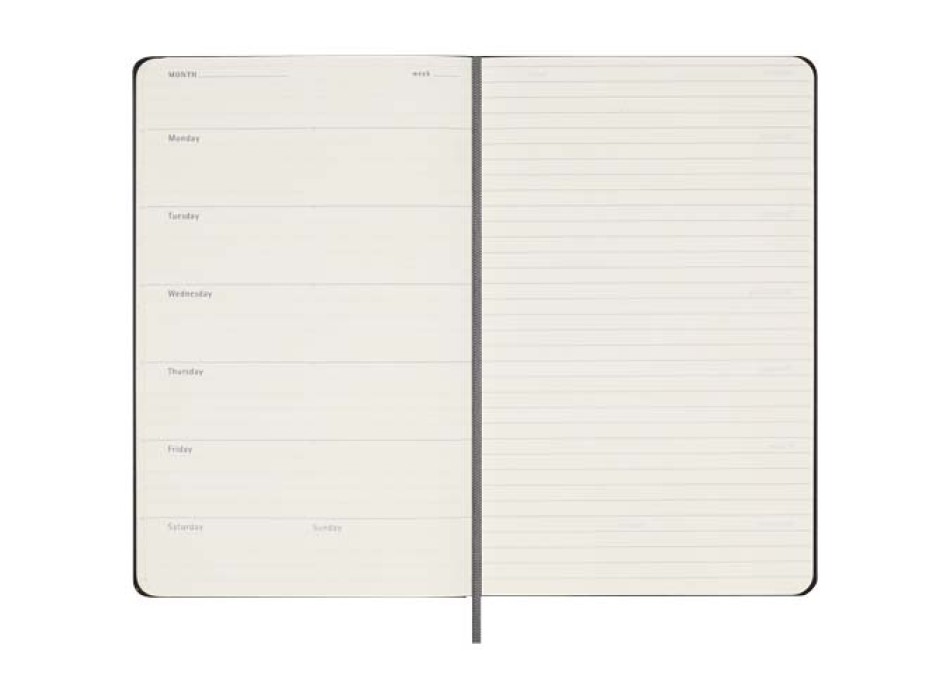 Agenda settimanale formato L con copertina rigida e senza data Moleskine FullGadgets.com