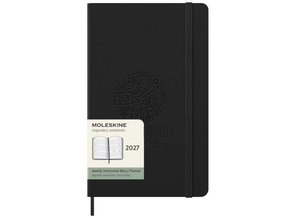 Agenda settimanale orizzontale 12 mesi formato L con copertina rigida Moleskine FullGadgets.com