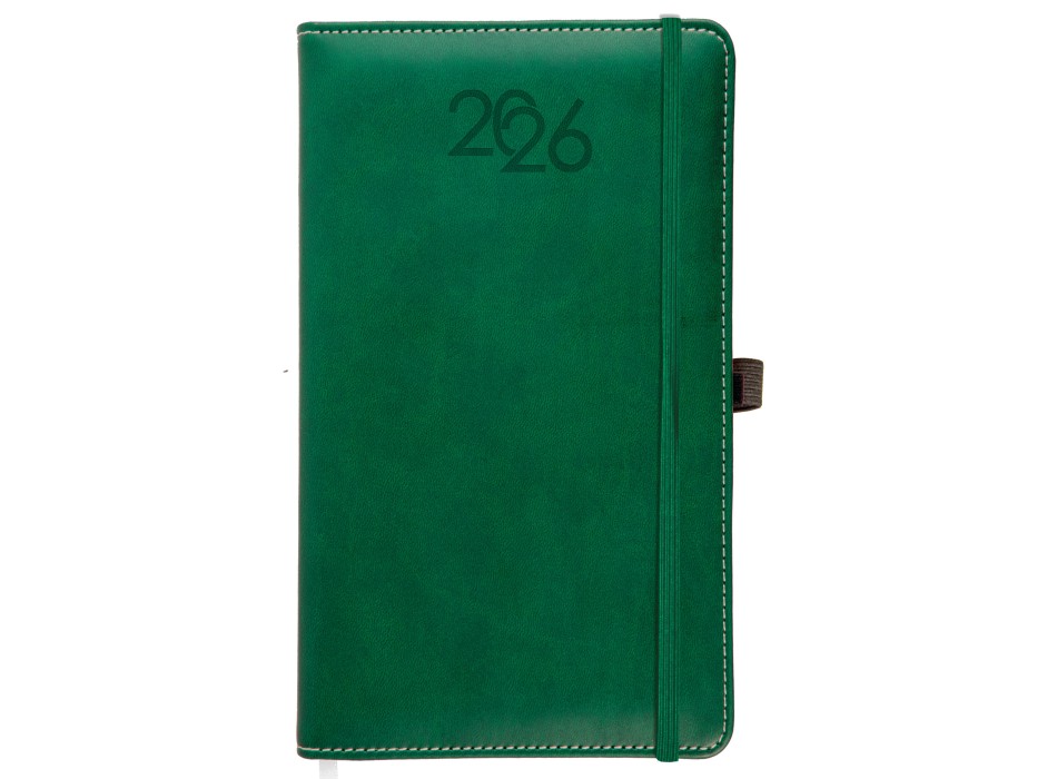 Agenda tascabile giornaliera 2026, copertina rigida in PU termovirante con impuntura FullGadgets.com