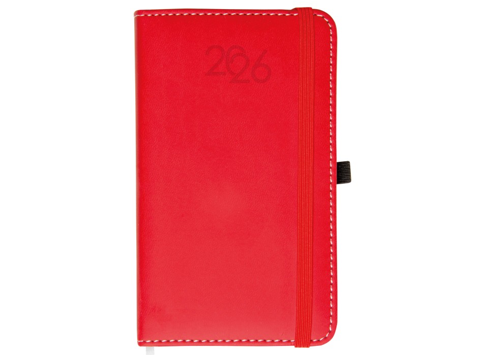 Agenda tascabile giornaliera 2026, copertina rigida in PU termovirante con impuntura FullGadgets.com