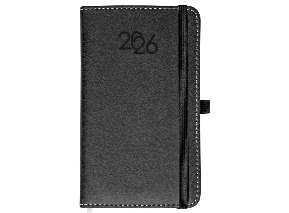 Agenda tascabile giornaliera 2026, copertina rigida in PU termovirante con impuntura FullGadgets.com