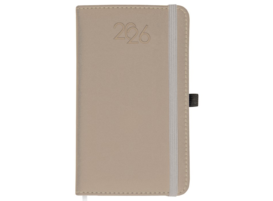 Agenda tascabile giornaliera 2026, copertina rigida in PU termovirante con impuntura FullGadgets.com