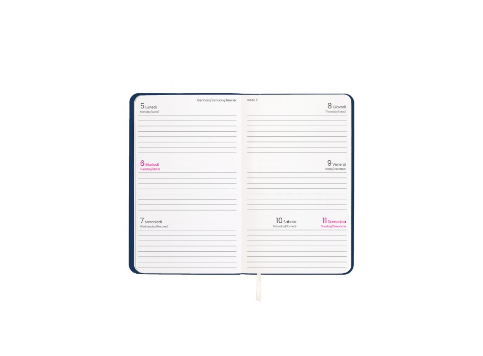 Agenda tascabile settimanale 2026 con copertina flessibile in PU termovirante FullGadgets.com
