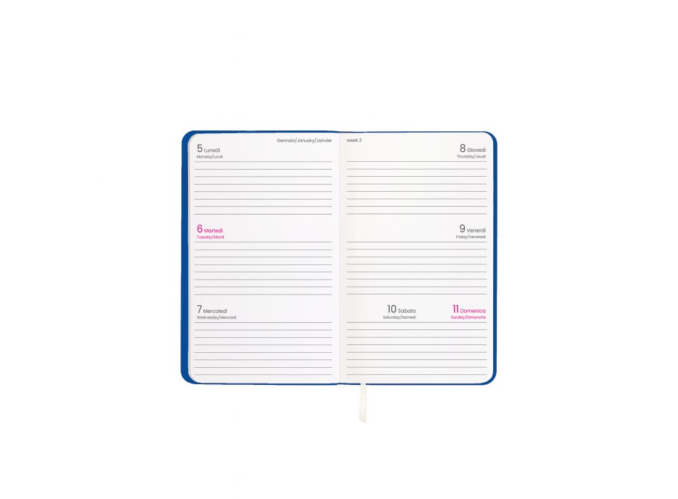 Agenda tascabile settimanale 2026 con copertina flessibile in PU termovirante FullGadgets.com