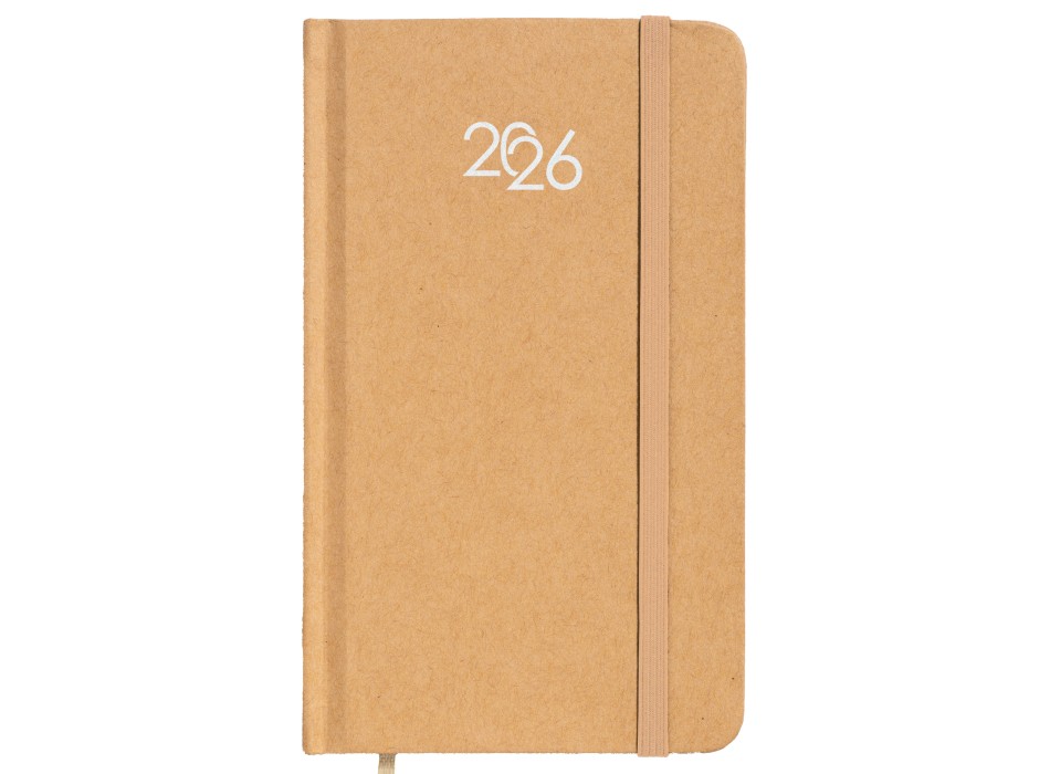 Agenda tascabile settimanale 2026 con copertina rigida in cartoncino FullGadgets.com