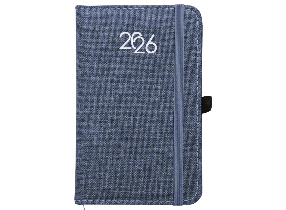 Agenda tascabile settimanale 2026, copertina rigida in PET riciclato con effetto mélange FullGadgets.com