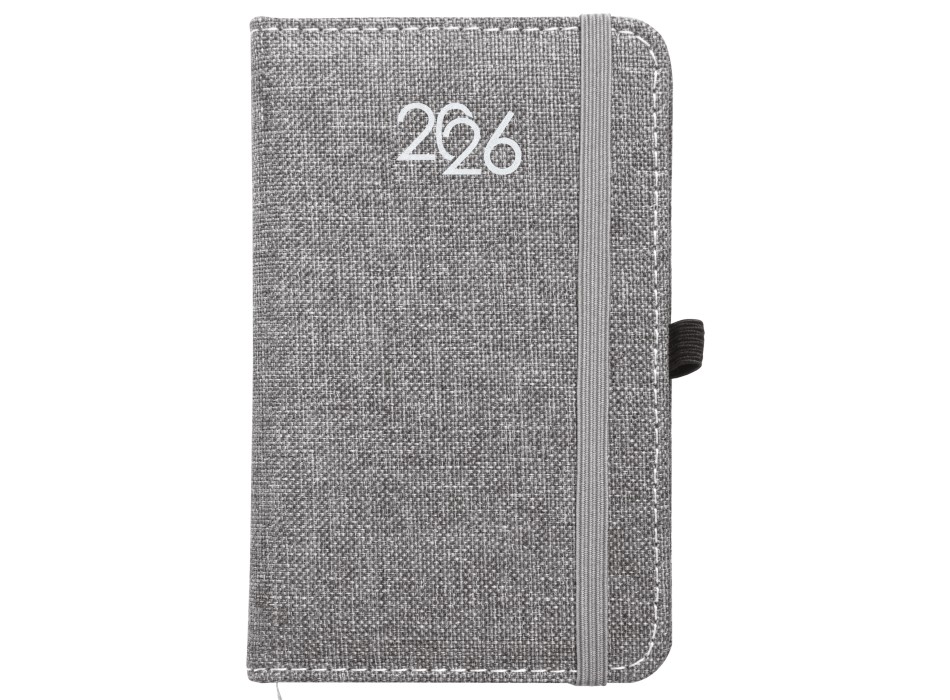 Agenda tascabile settimanale 2026, copertina rigida in PET riciclato con effetto mélange FullGadgets.com