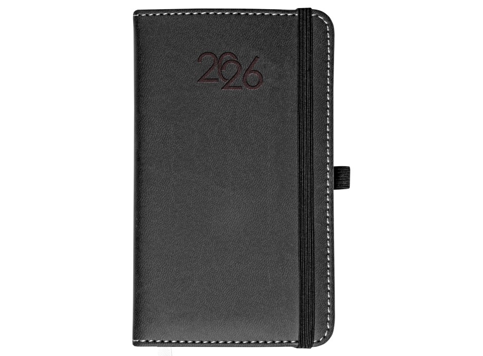 Agenda tascabile settimanale 2026, copertina rigida in PU termovirante con impuntura FullGadgets.com