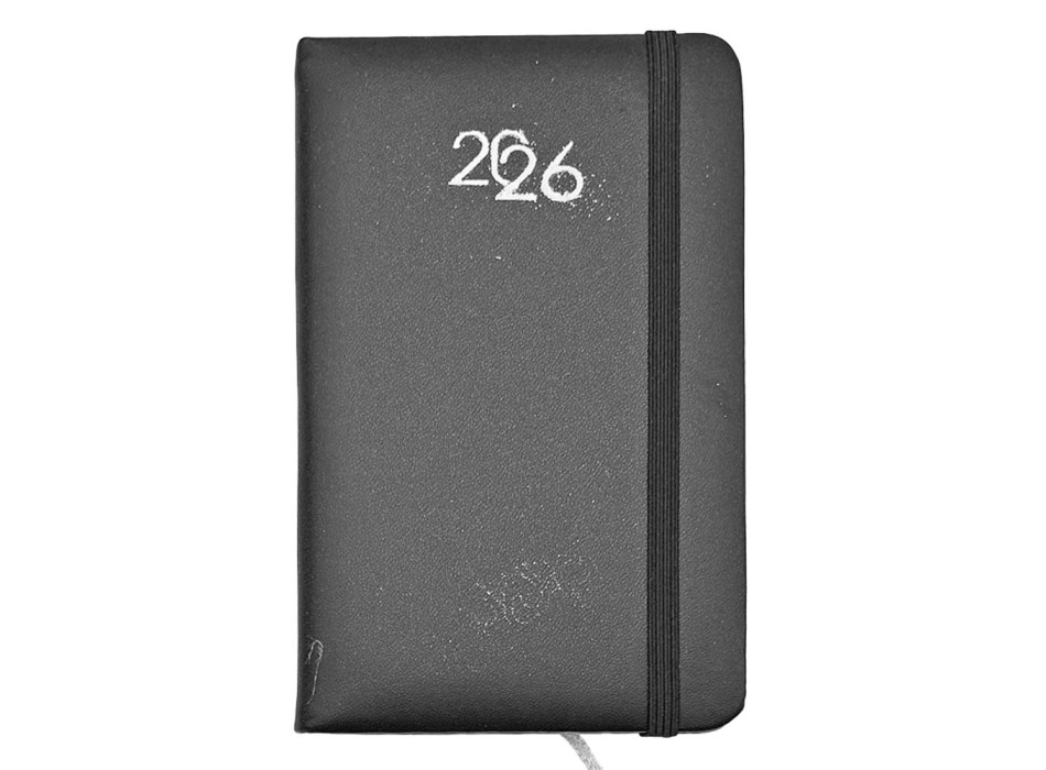 Agenda tascabile settimanale 2026 - Piccoli frammenti argento sul PU dell'agenda FullGadgets.com