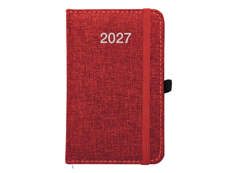 Agenda tascabile settimanale 2027, copertina rigida in PET riciclato con effetto mélange FullGadgets.com