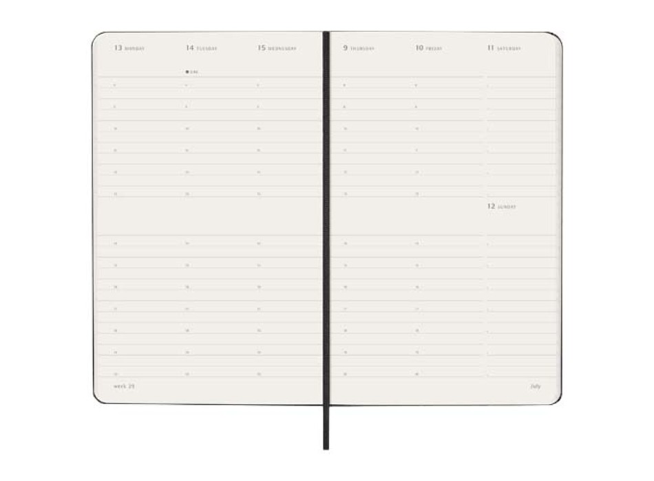 Agenda verticale 12 mesi formato L con copertina rigida Moleskine FullGadgets.com